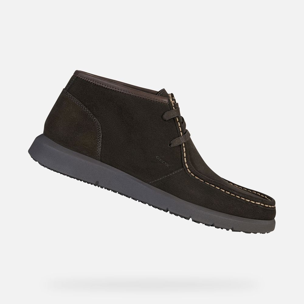 Sapatos Casuais Geox Homem Marrom Escuro - Errico - FMGRZ7631